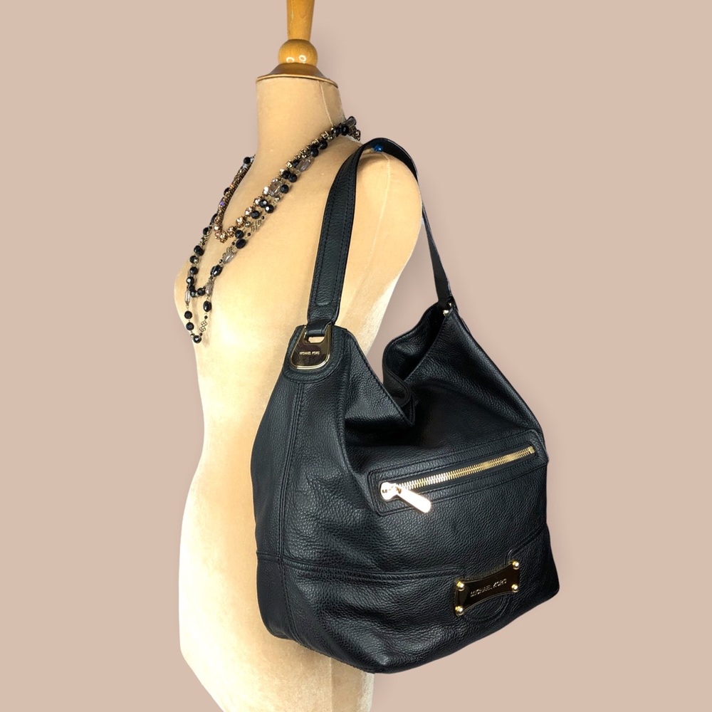 MICHAEL KORS Black Leather Hobo Bag Neiman Marcus